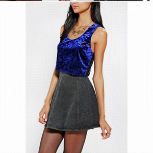 BAND of Gypsies Velvet Crop Top